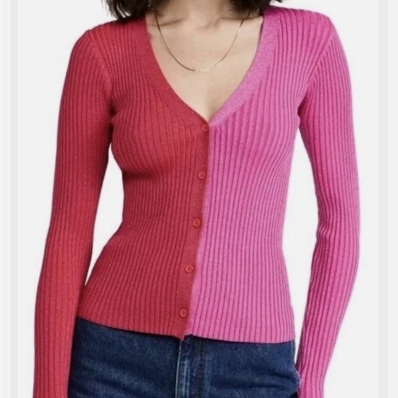 STAUD Cargo Two Tone Cardigan - Picture 2 of 4